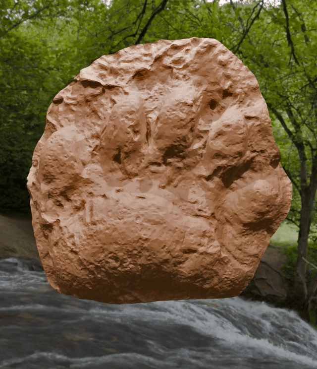BLACK BEAR FOOTPRINT CAST